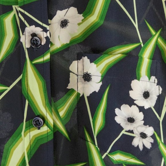 *SOLD* Equipment Brett Eclipse-Multicoloured Printed Washed-Silk Mini Dress - Picture 5 of 9